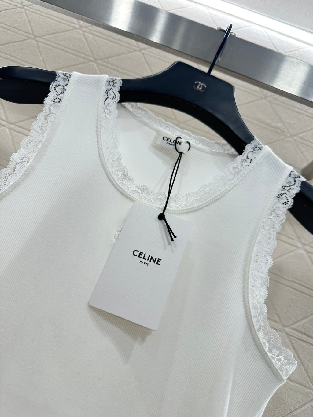 26NEW Lace Trim Vest