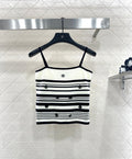 26NEW Striped Knitted Vest