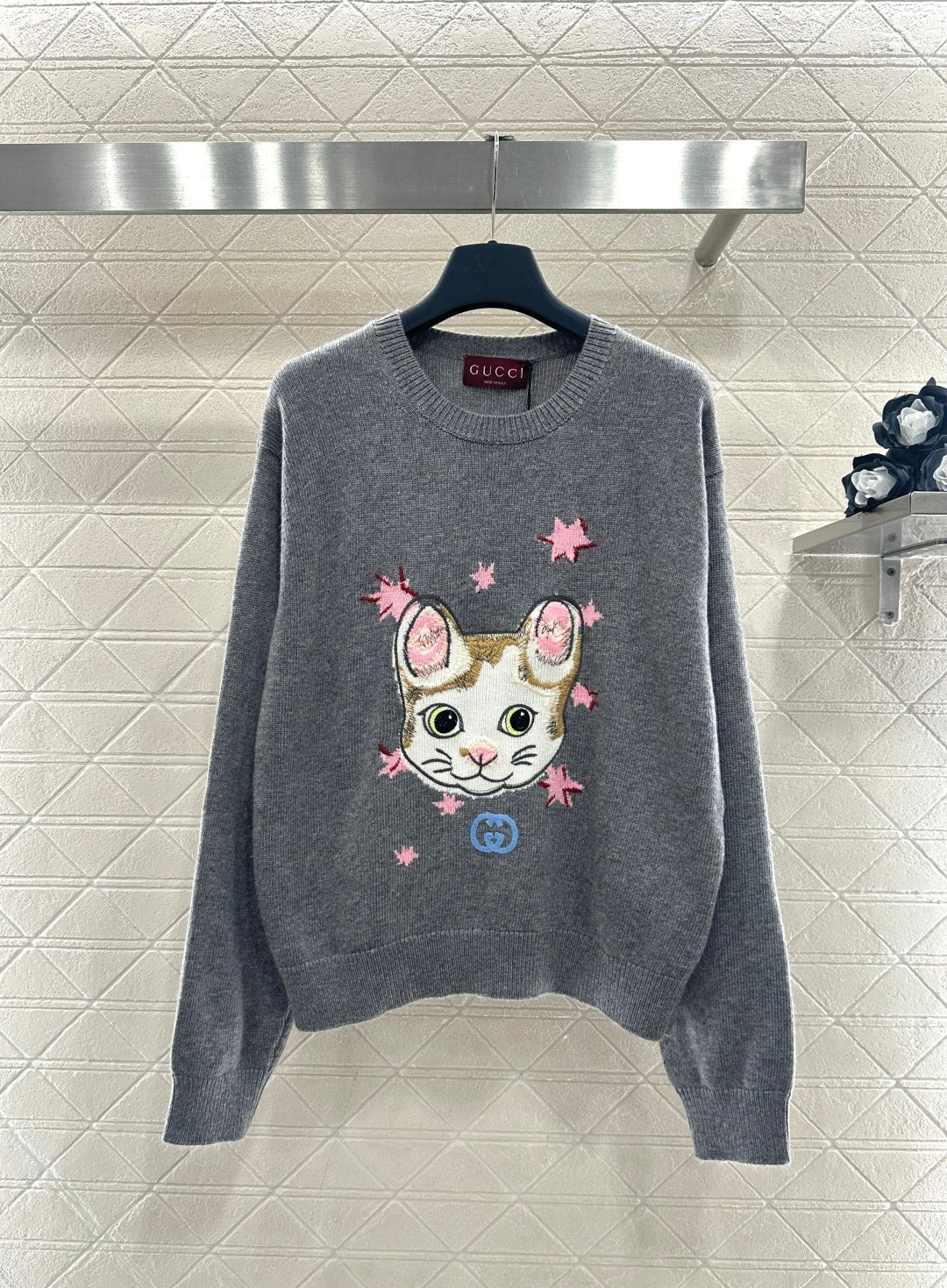 Cute kitten knitted sweater