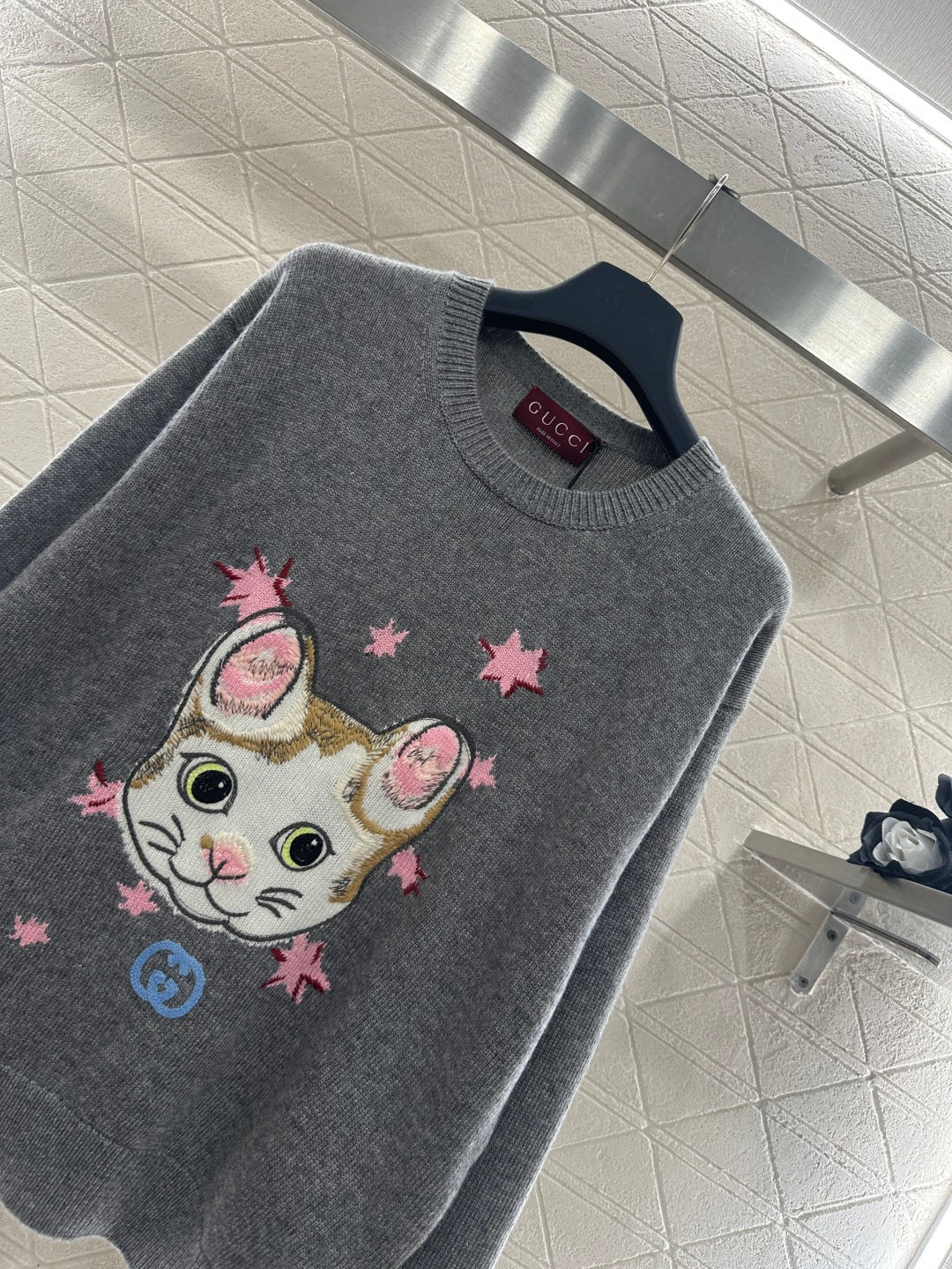 Cute kitten knitted sweater