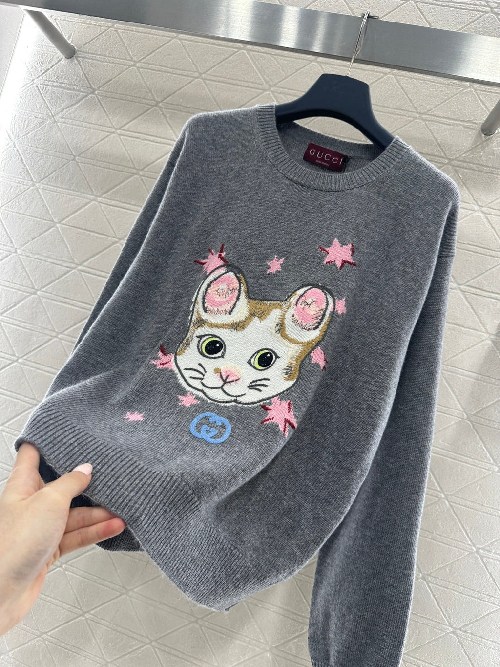Cute kitten knitted sweater