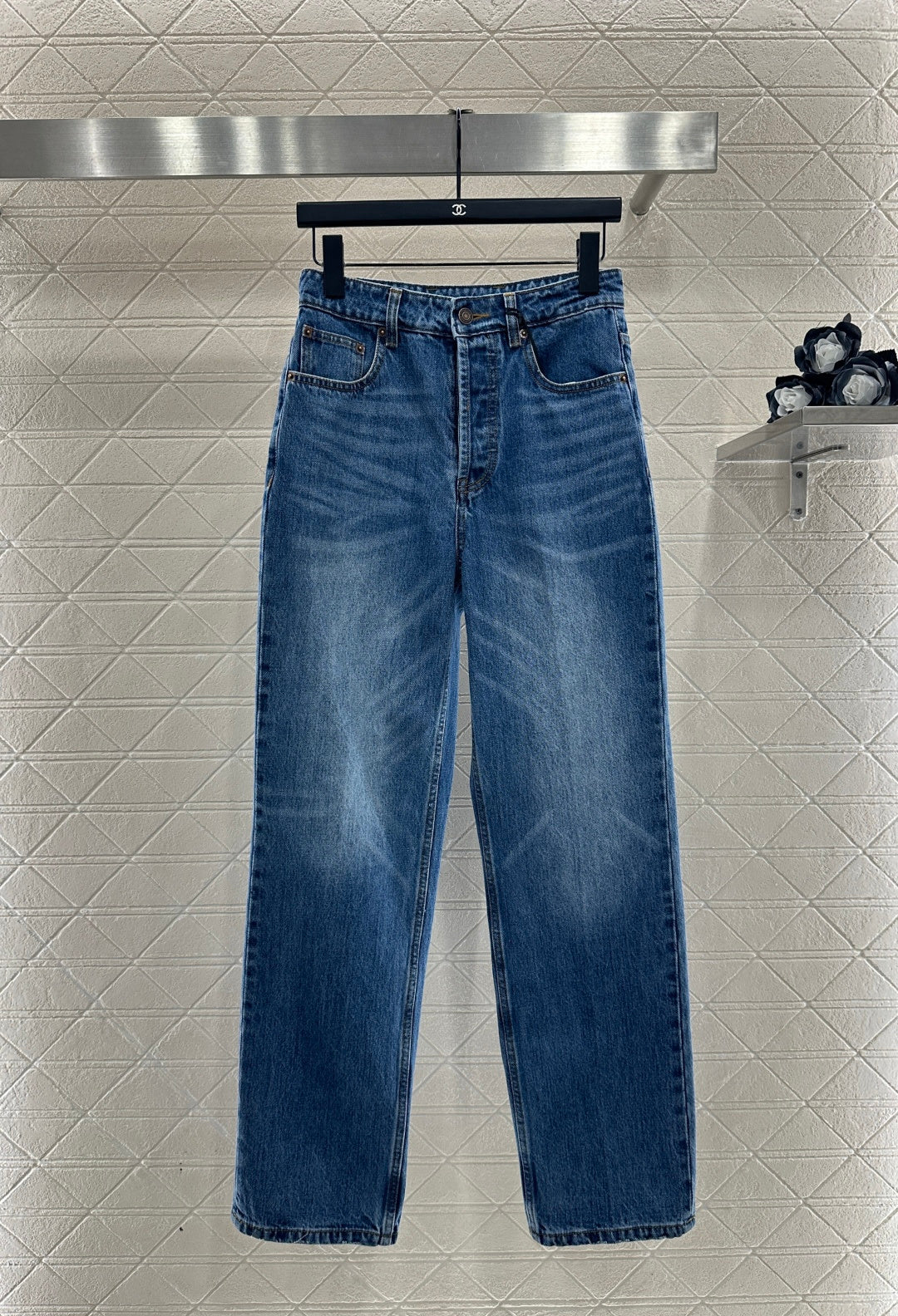 26NEW Leather Label Straight-Leg Jeans