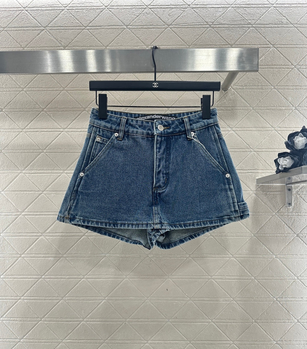 26NEW Denim Front-Opening Skirt-Pants