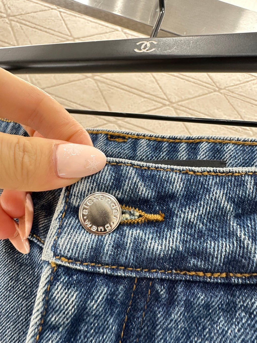 26NEW Denim Front-Opening Skirt-Pants