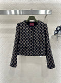 26NEW Heavy Industry Rhinestone Embellished Round Neck Blazer