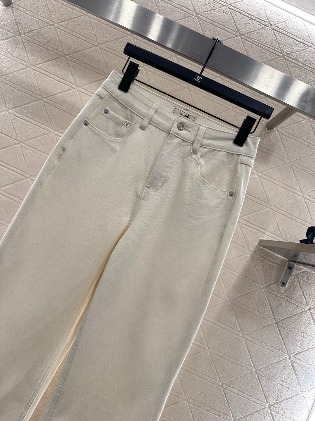 26NEW Folded Hem Straight Leg Trousers