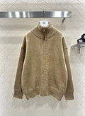 26NEW Knitted Zip-Up Cardigan Jacket