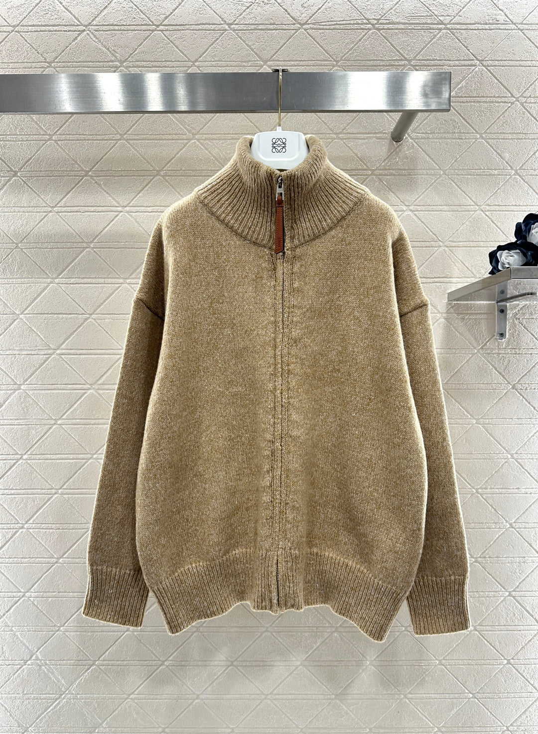 26NEW Knitted Zip-Up Cardigan Jacket