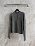 Button-front knitted cardigan