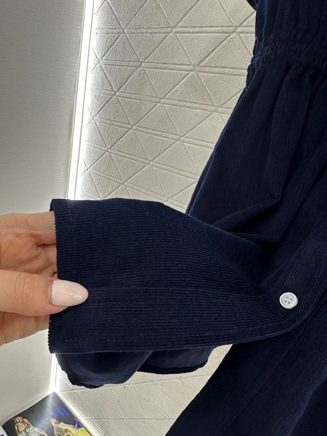 26NEW Lapel Collar Button-Front Short-Sleeved Dress