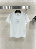 26 NEW crew neck plush logo T-shirt