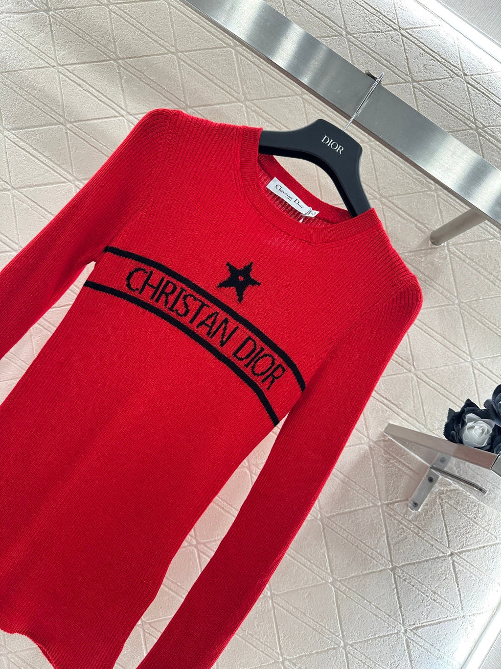 26NEW Crew Neck Logo Knitted Base Layer Shirt