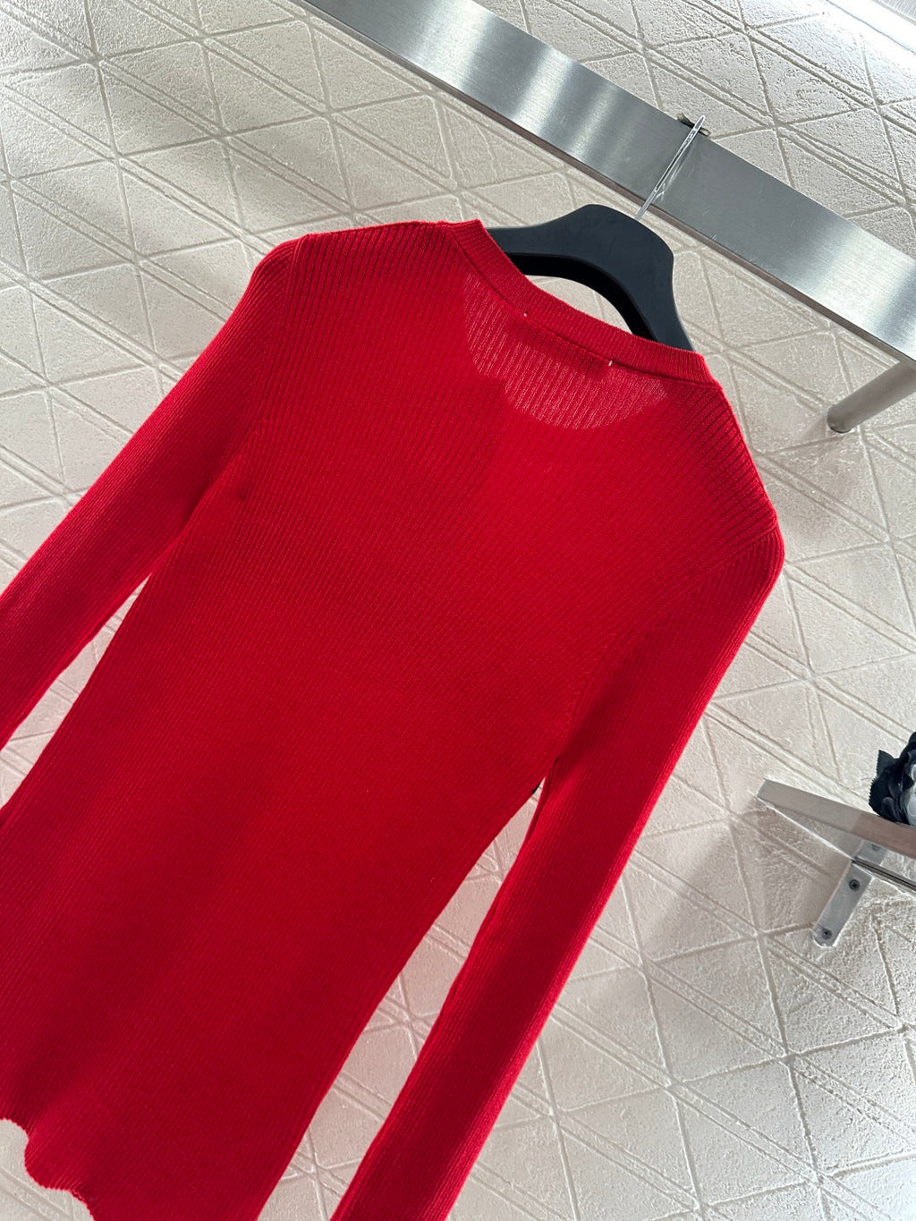 26NEW Crew Neck Logo Knitted Base Layer Shirt