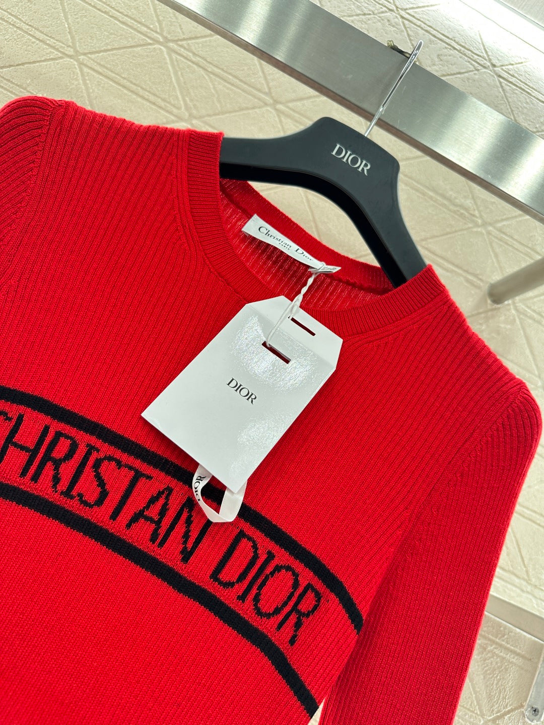 26NEW Crew Neck Logo Knitted Base Layer Shirt