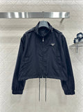 26NEW Short Drawstring Zip-Up Jacket
