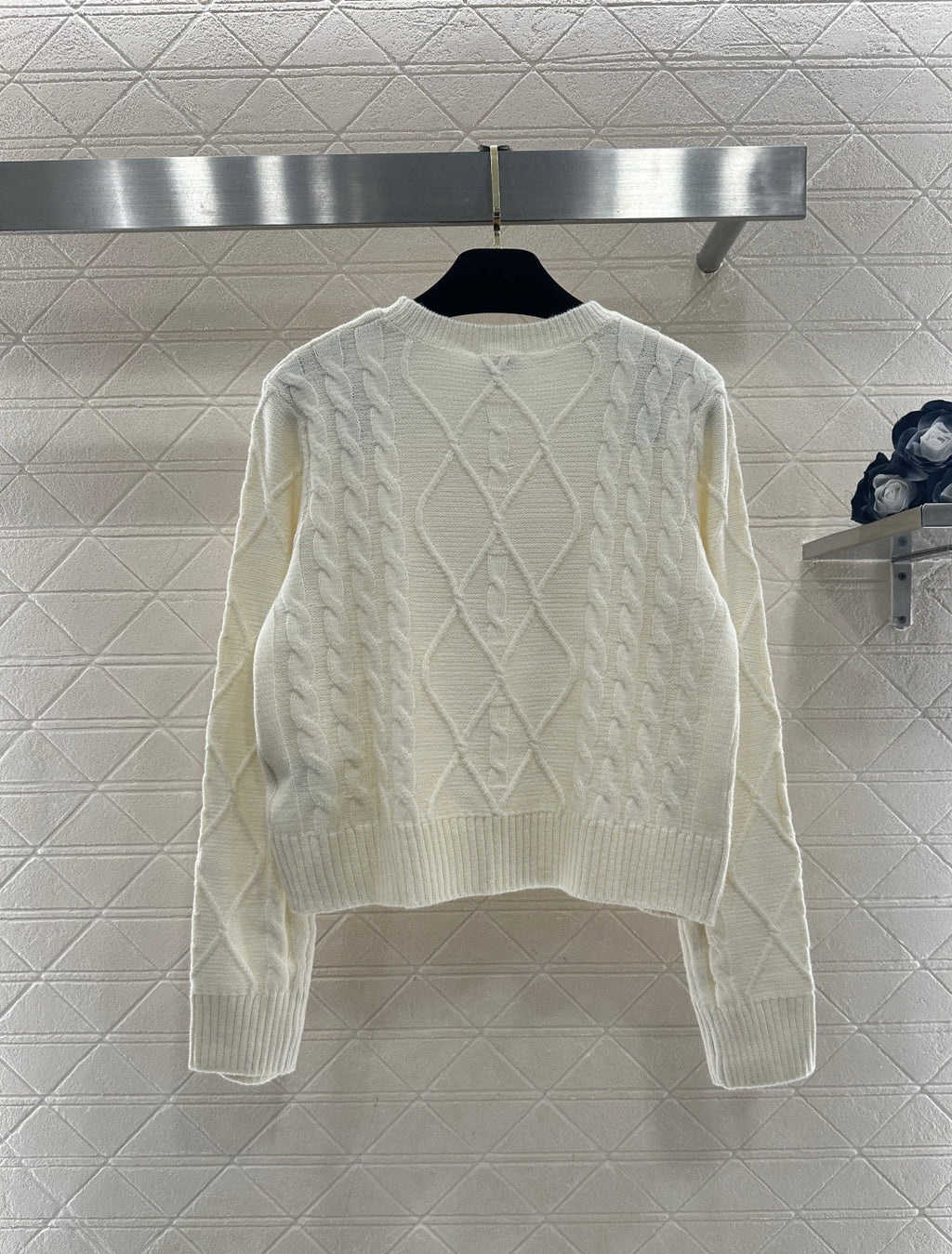 26NEW Crew Neck Cable Knit Pullover Sweater