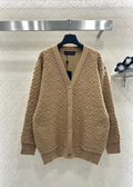 26NEW Cocoon-shaped Jacquard Knit Cardigan