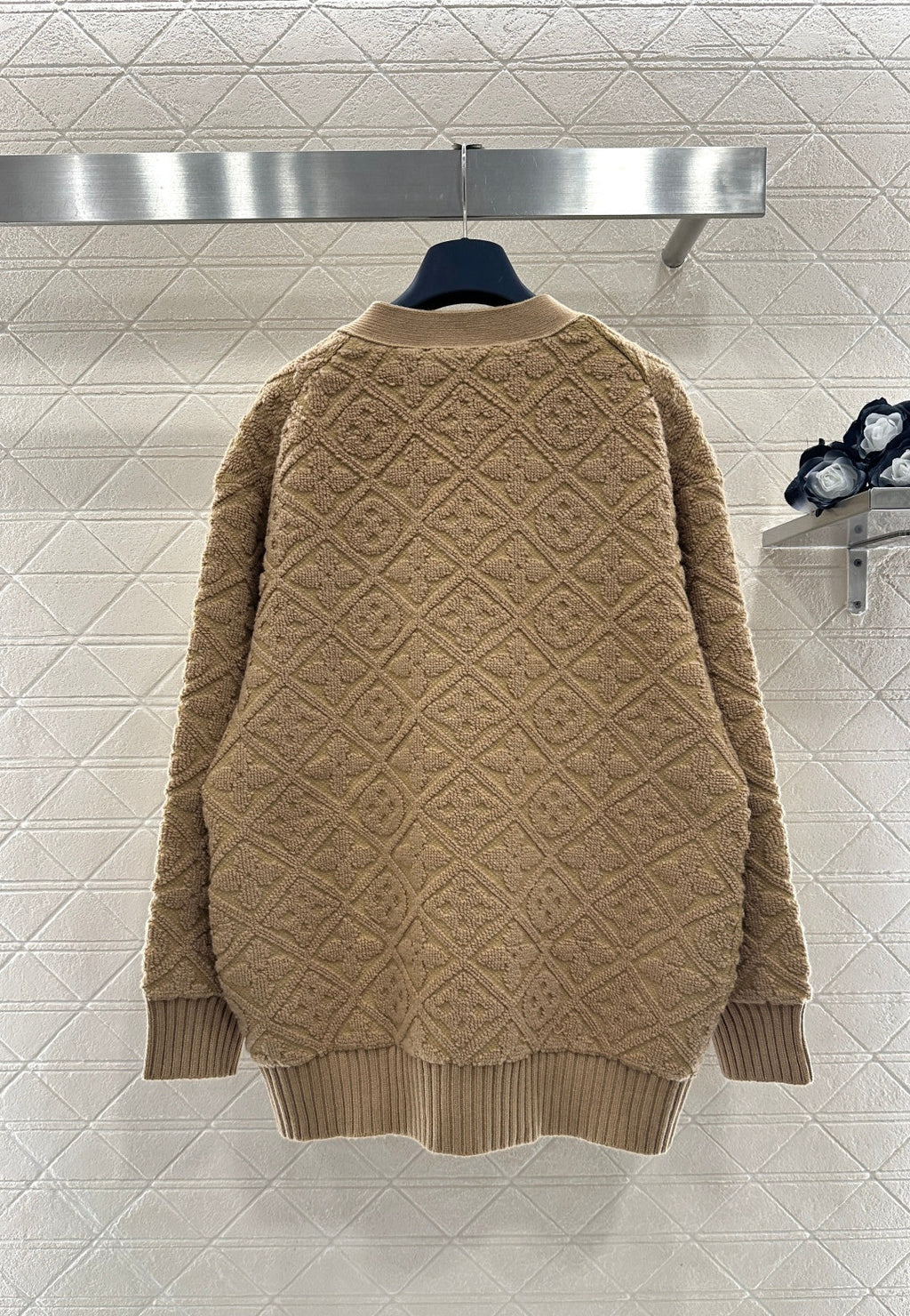 26NEW Cocoon-shaped Jacquard Knit Cardigan