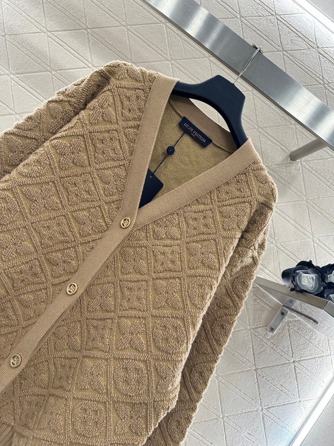 26NEW Cocoon-shaped Jacquard Knit Cardigan