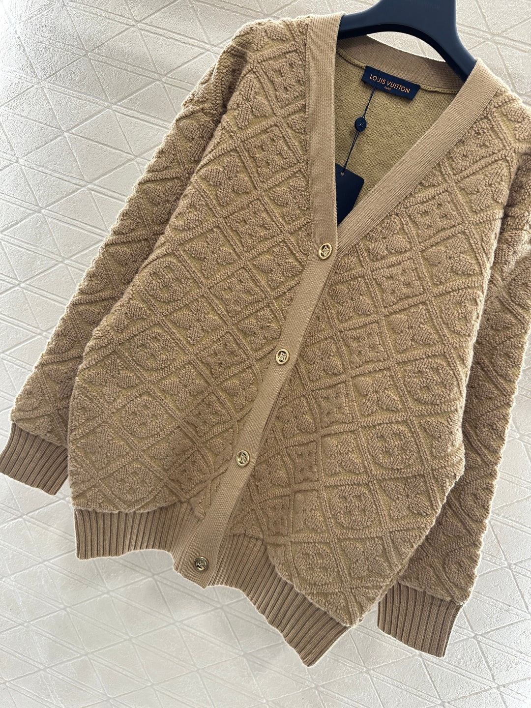 26NEW Cocoon-shaped Jacquard Knit Cardigan