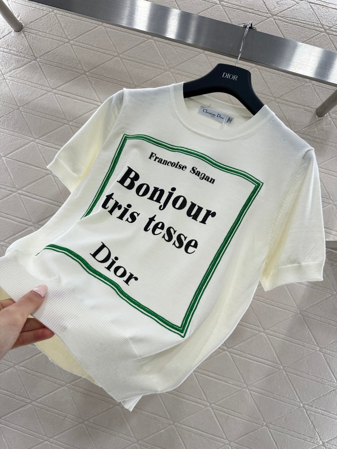26NEW Crew Neck Logo Knit Short Sleeve