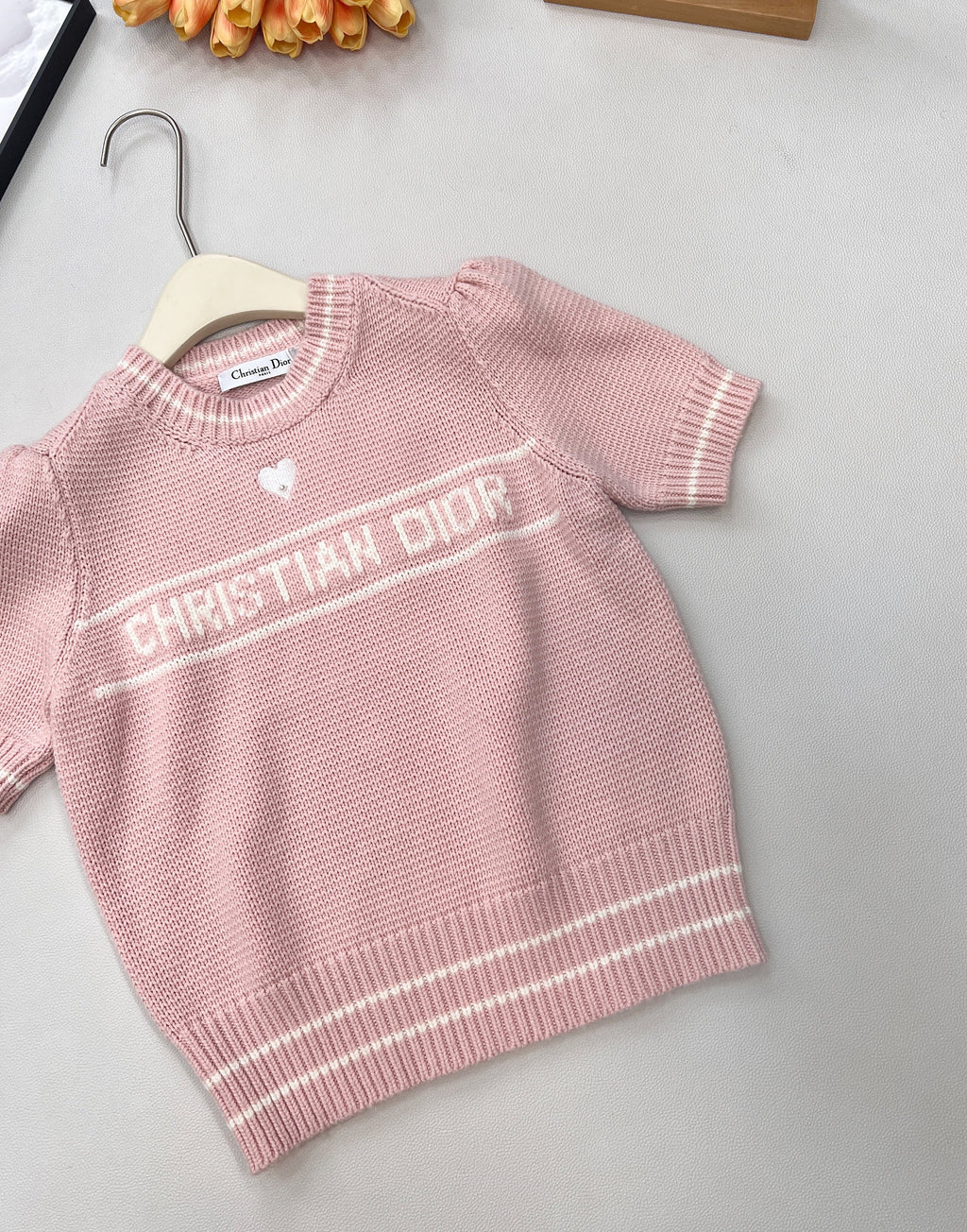 26NEW Embroidered Knit Short Sleeve