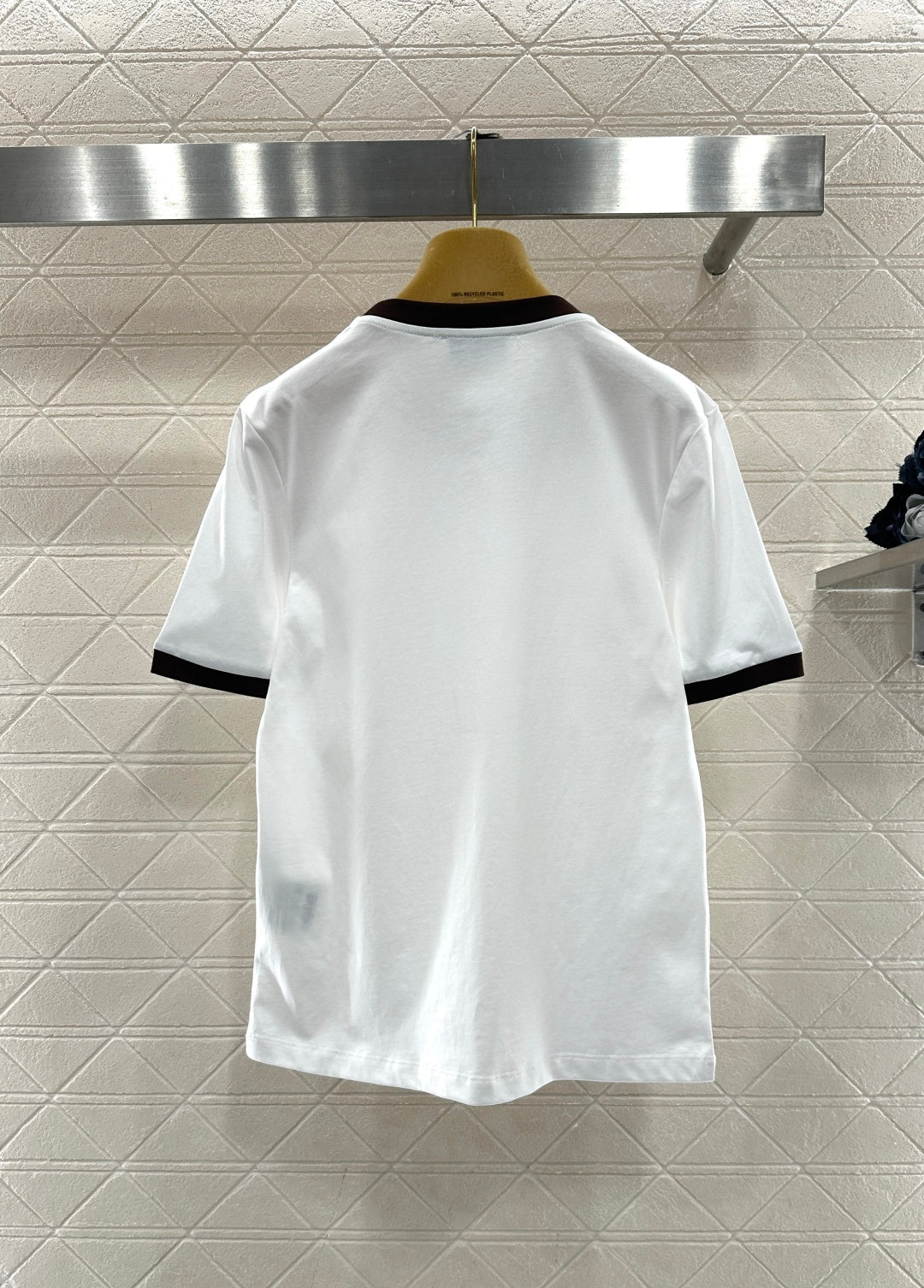 26NEW Color Block Crew Neck Letter Logo Short-Sleeve T-Shirt