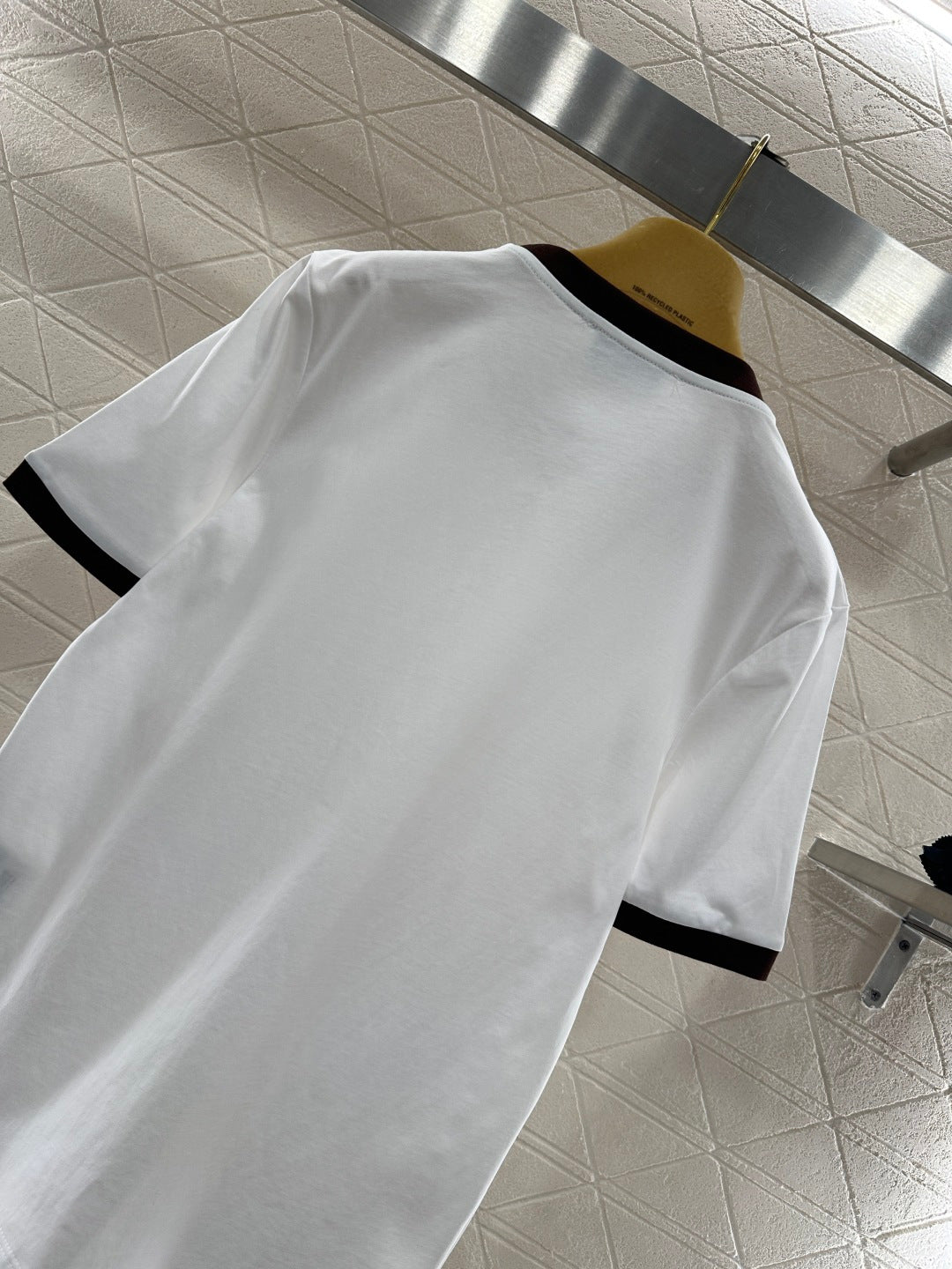 26NEW Color Block Crew Neck Letter Logo Short-Sleeve T-Shirt