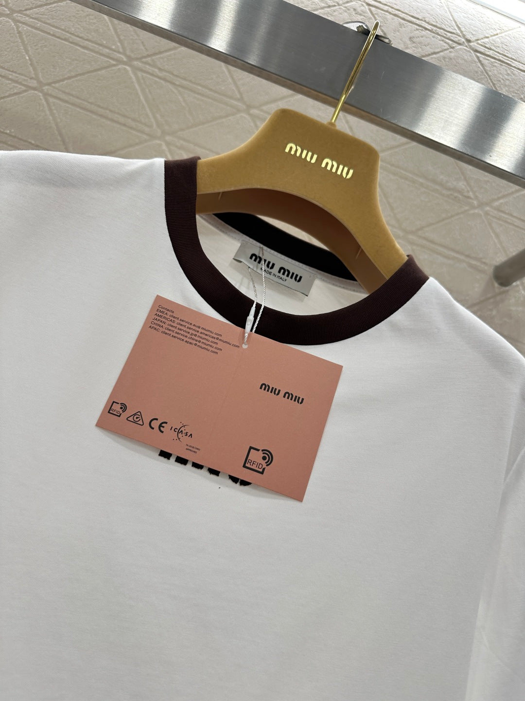 26NEW Color Block Crew Neck Letter Logo Short-Sleeve T-Shirt
