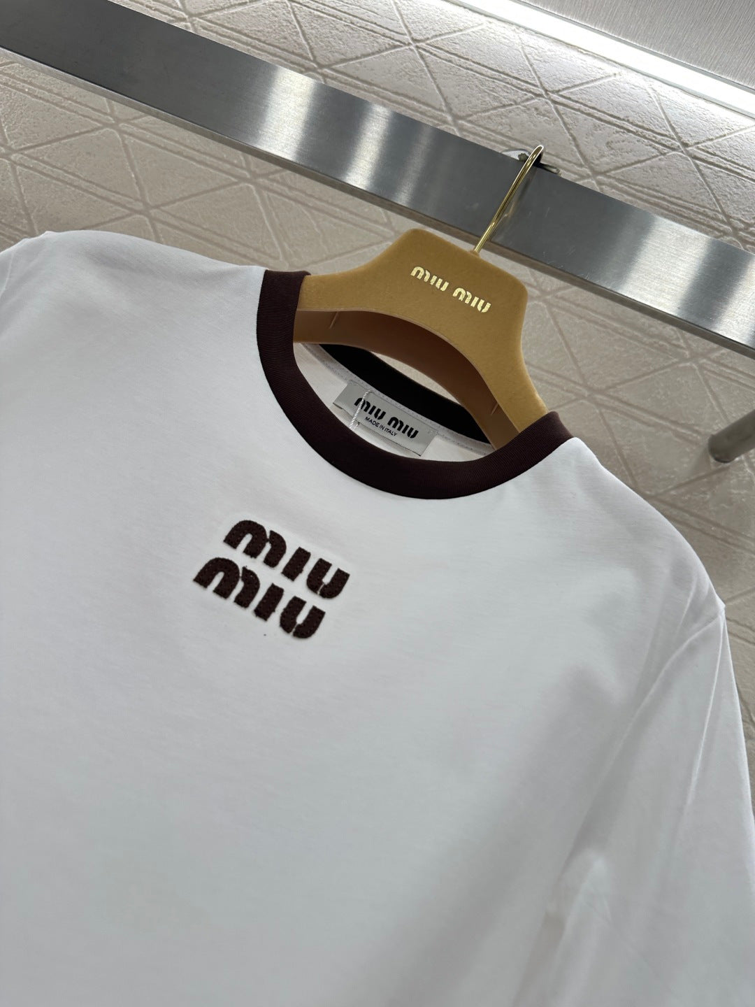 26NEW Color Block Crew Neck Letter Logo Short-Sleeve T-Shirt