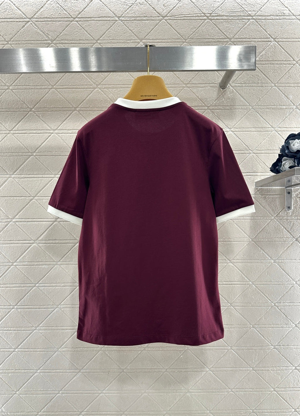 26NEW Color Block Crew Neck Letter Logo Short-Sleeve T-Shirt