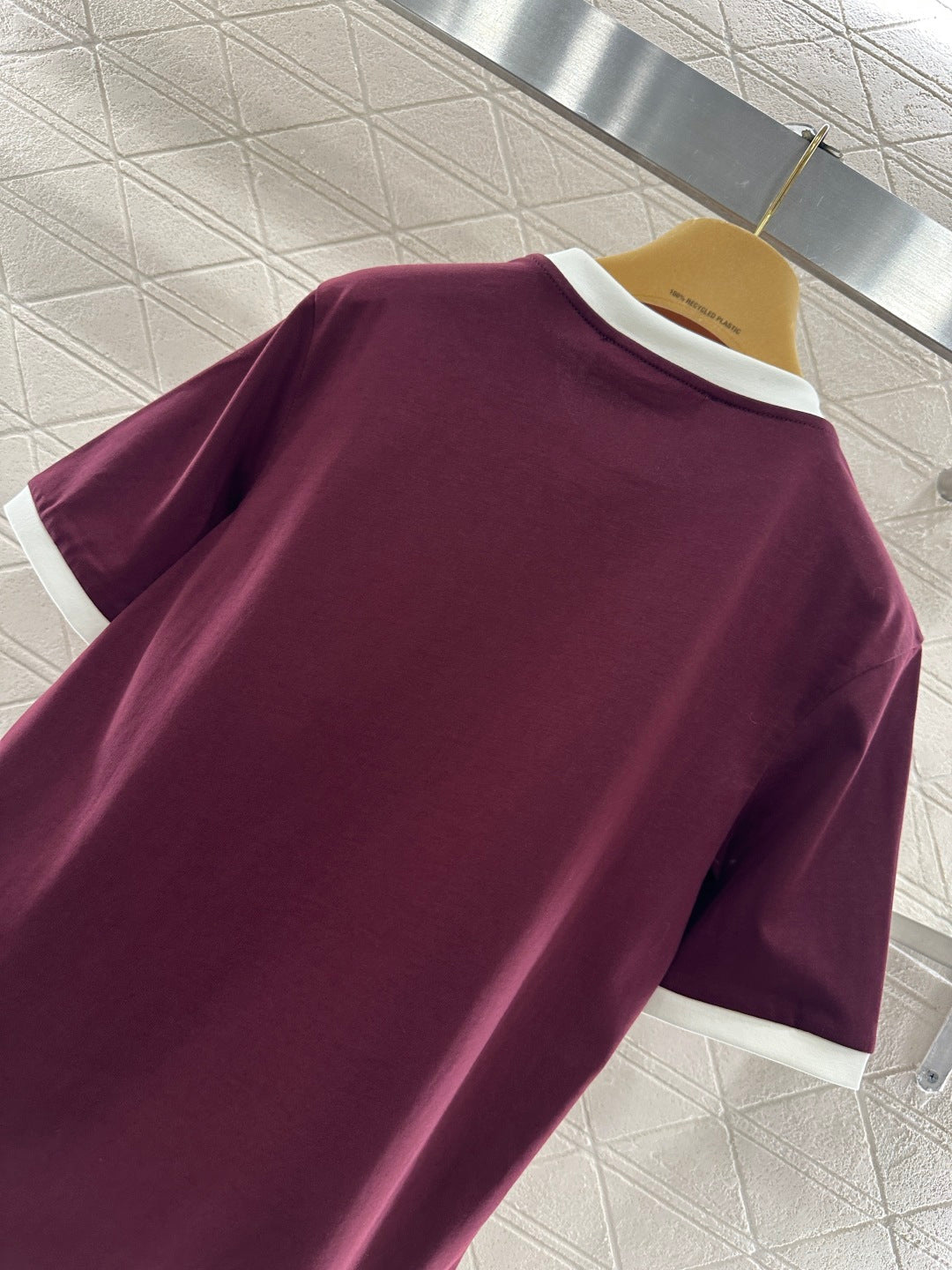 26NEW Color Block Crew Neck Letter Logo Short-Sleeve T-Shirt