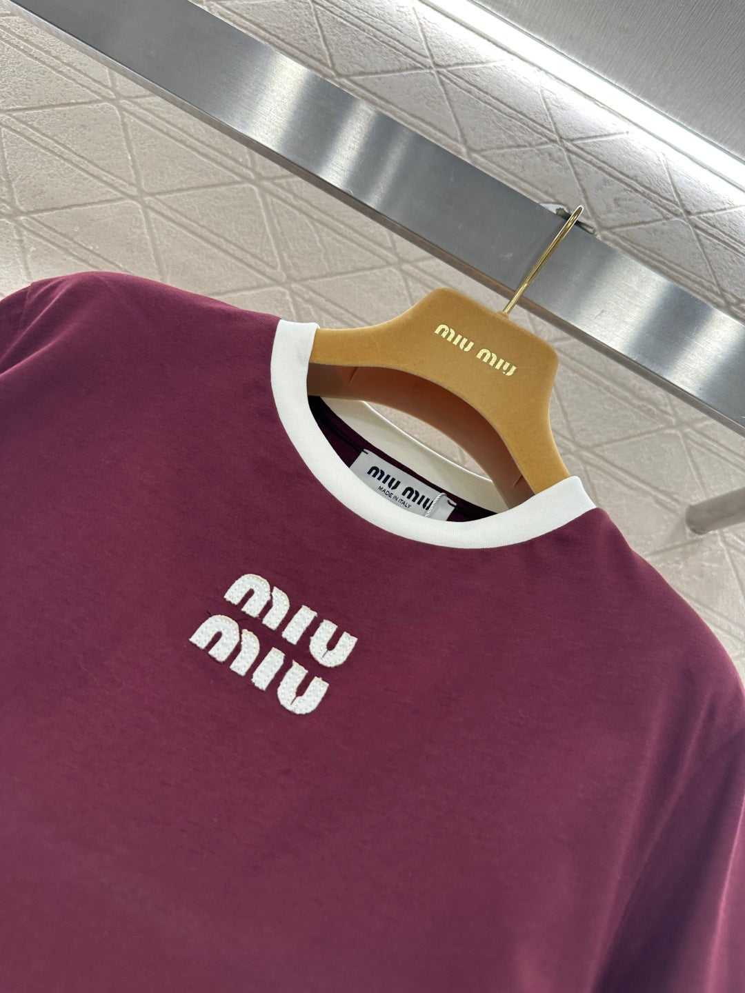 26NEW Color Block Crew Neck Letter Logo Short-Sleeve T-Shirt