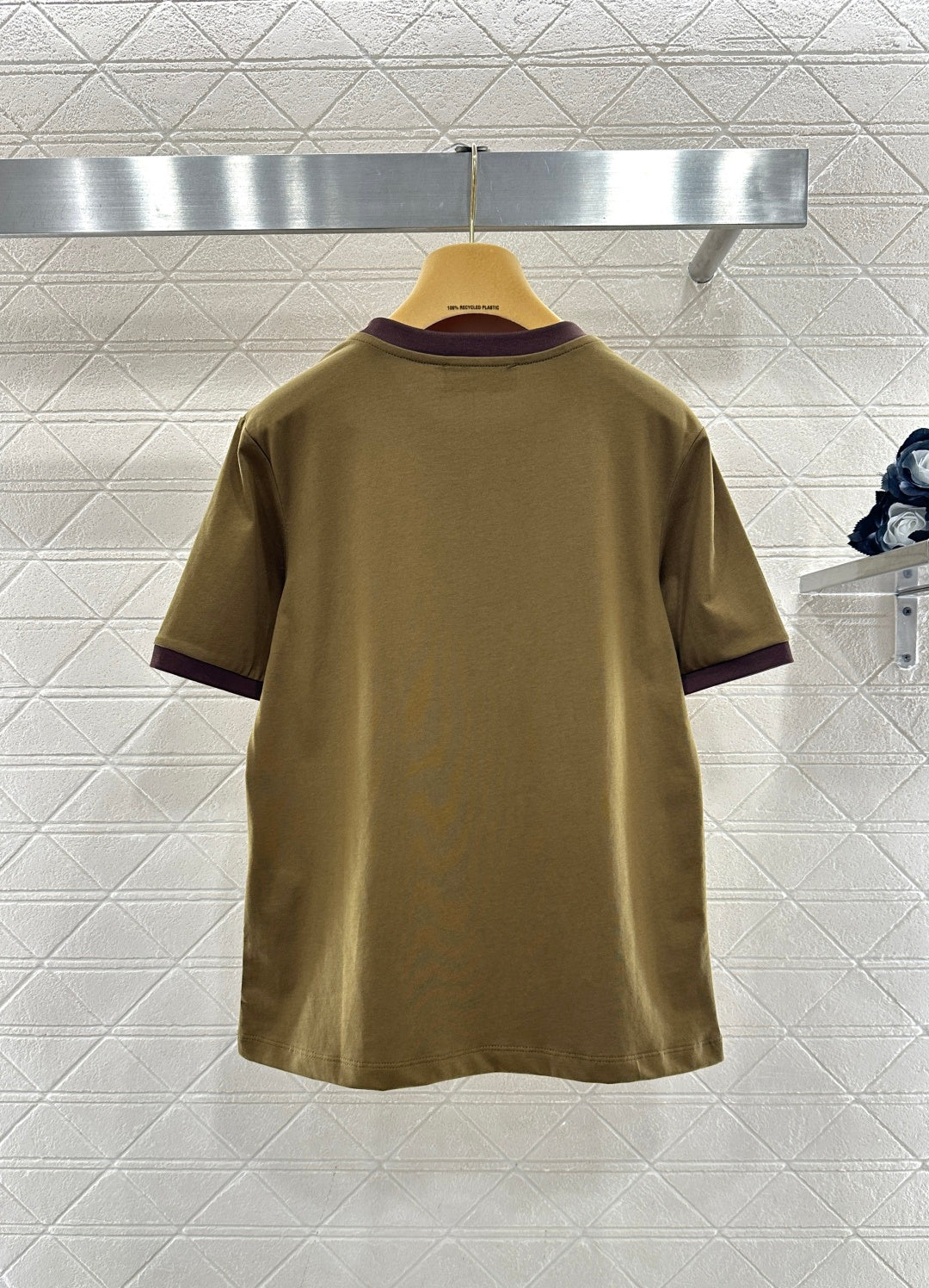 26NEW Color Block Crew Neck Letter Logo Short-Sleeve T-Shirt