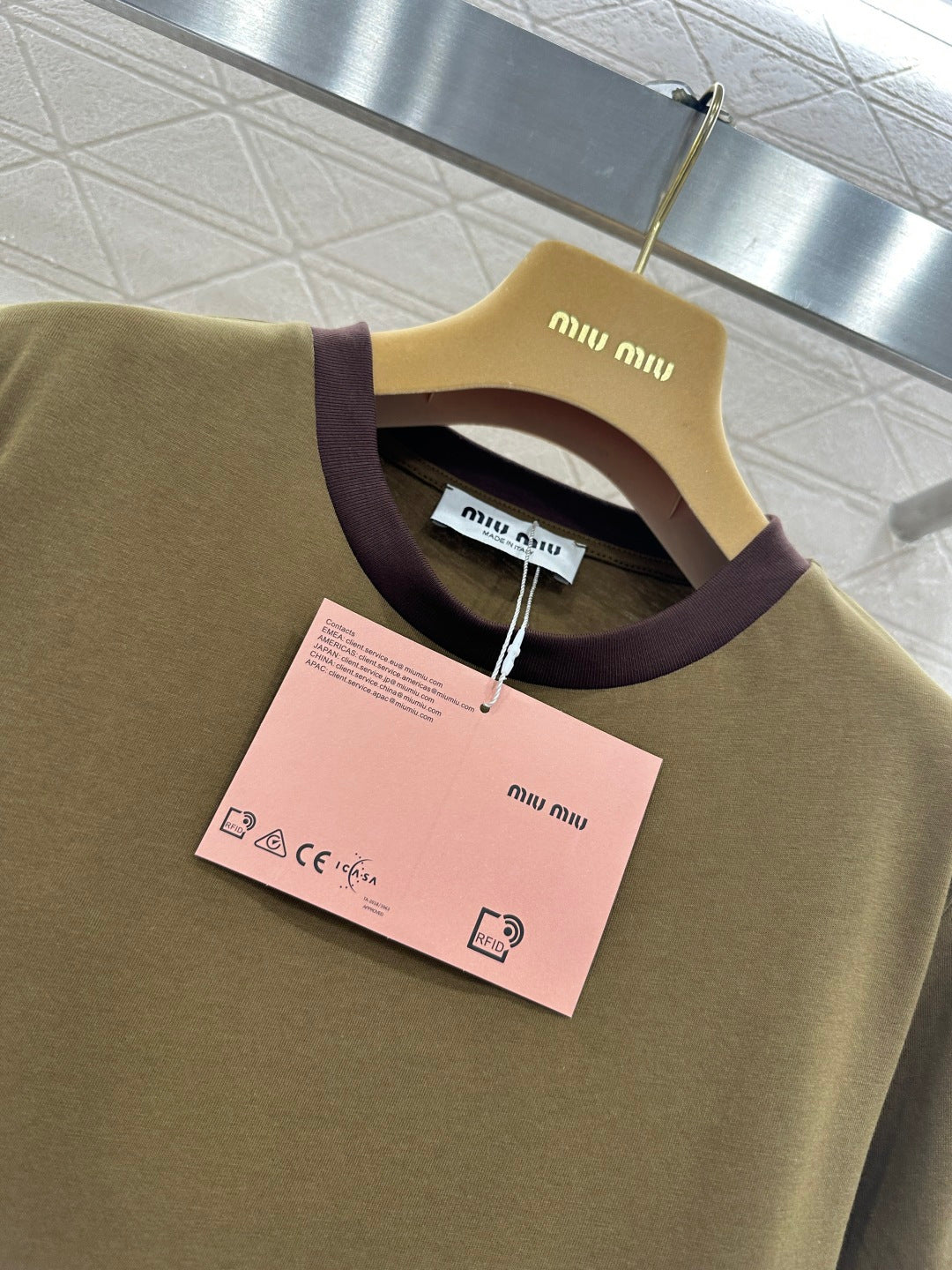 26NEW Color Block Crew Neck Letter Logo Short-Sleeve T-Shirt