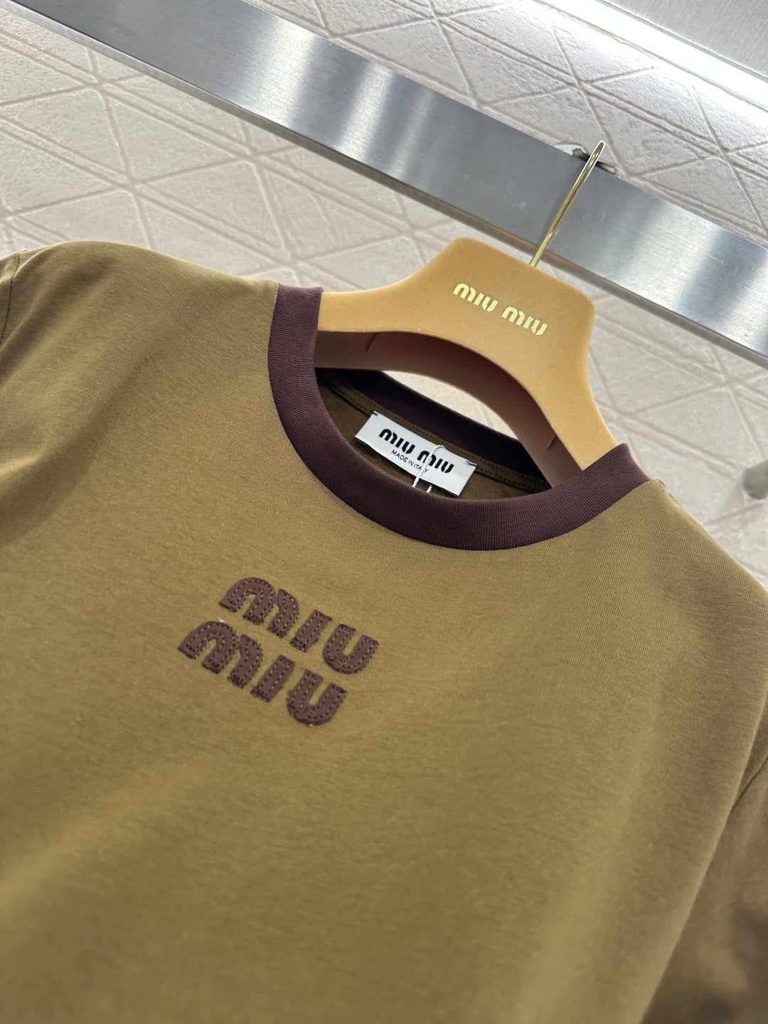 26NEW Color Block Crew Neck Letter Logo Short-Sleeve T-Shirt