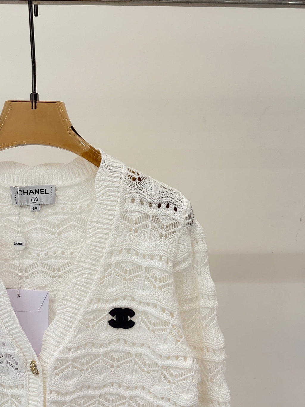 26NEW V-neck 3D jacquard openwork pattern simple casual knit cardigan