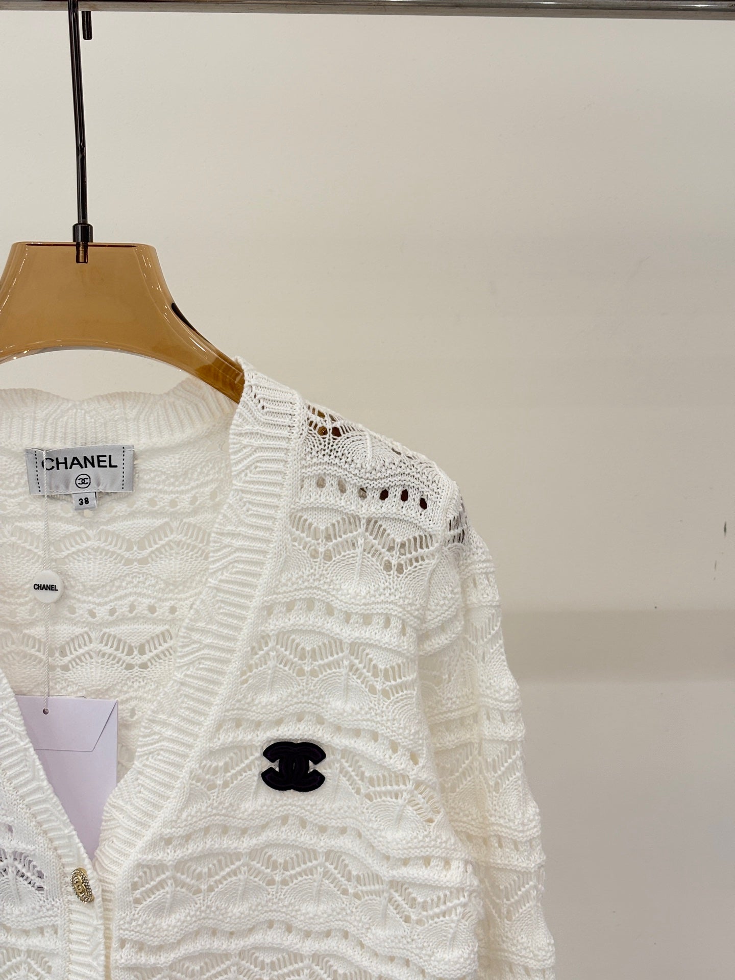 26NEW V-neck 3D jacquard openwork pattern simple casual knit cardigan