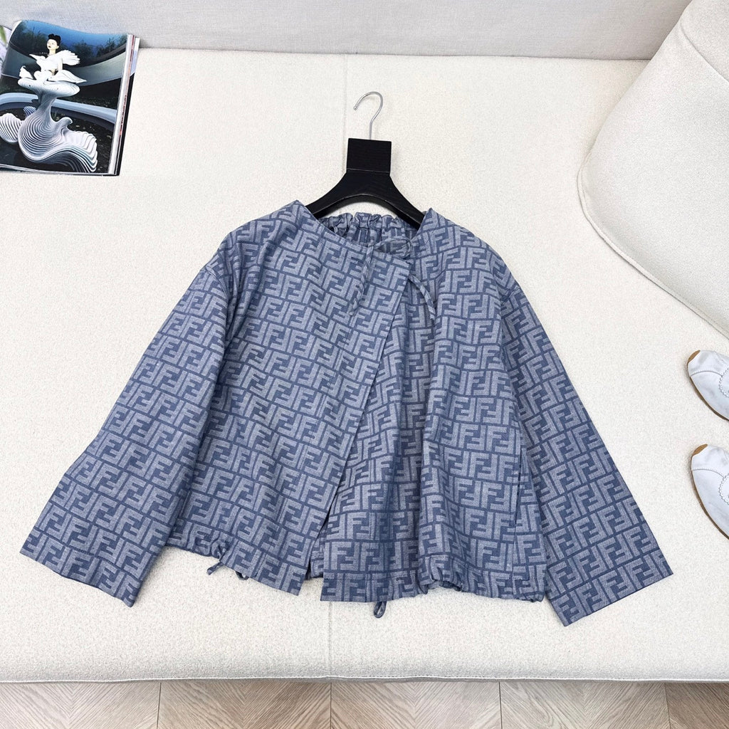 Classic monogram print cape coat