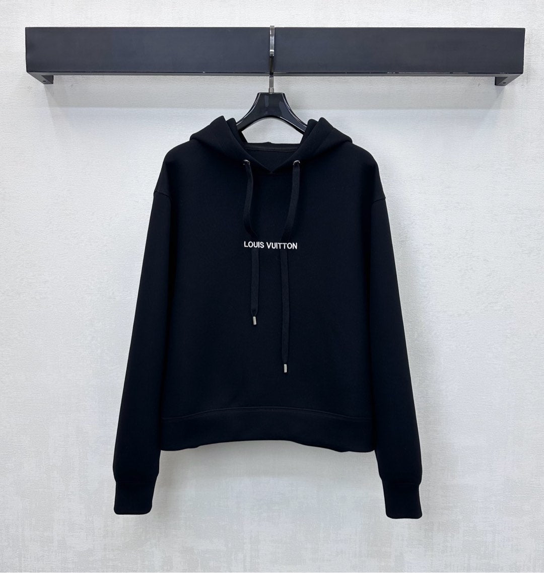 26NEW Hooded Drawstring Cropped Sweatshirt