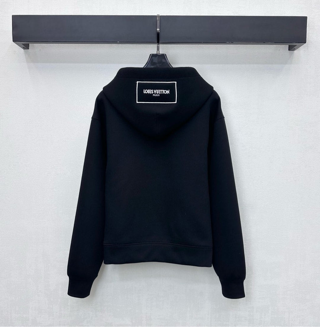 26NEW Hooded Drawstring Cropped Sweatshirt