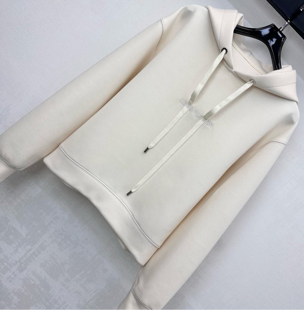 26NEW Hooded Drawstring Cropped Sweatshirt