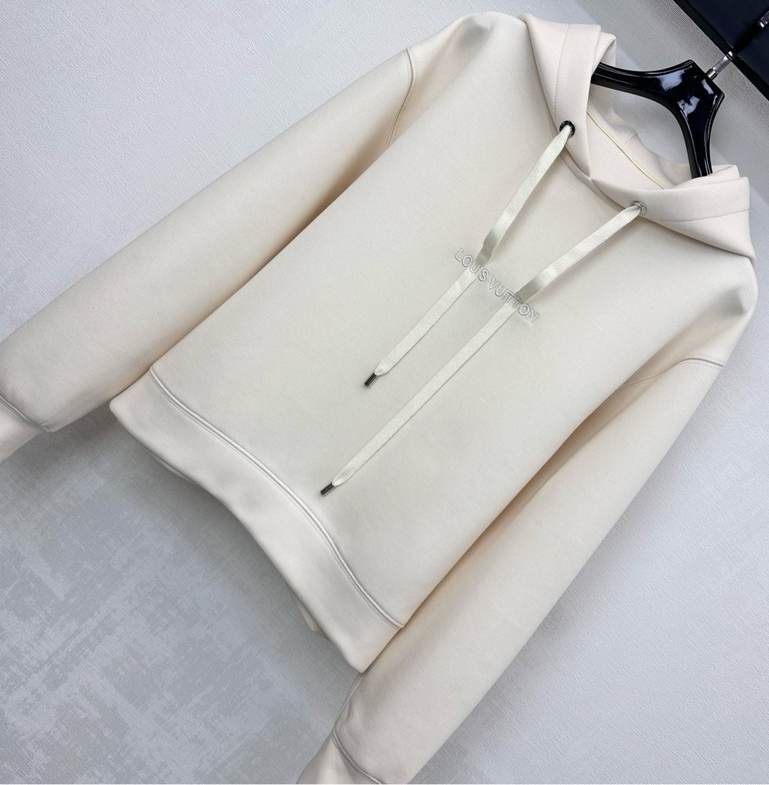 26NEW Hooded Drawstring Cropped Sweatshirt