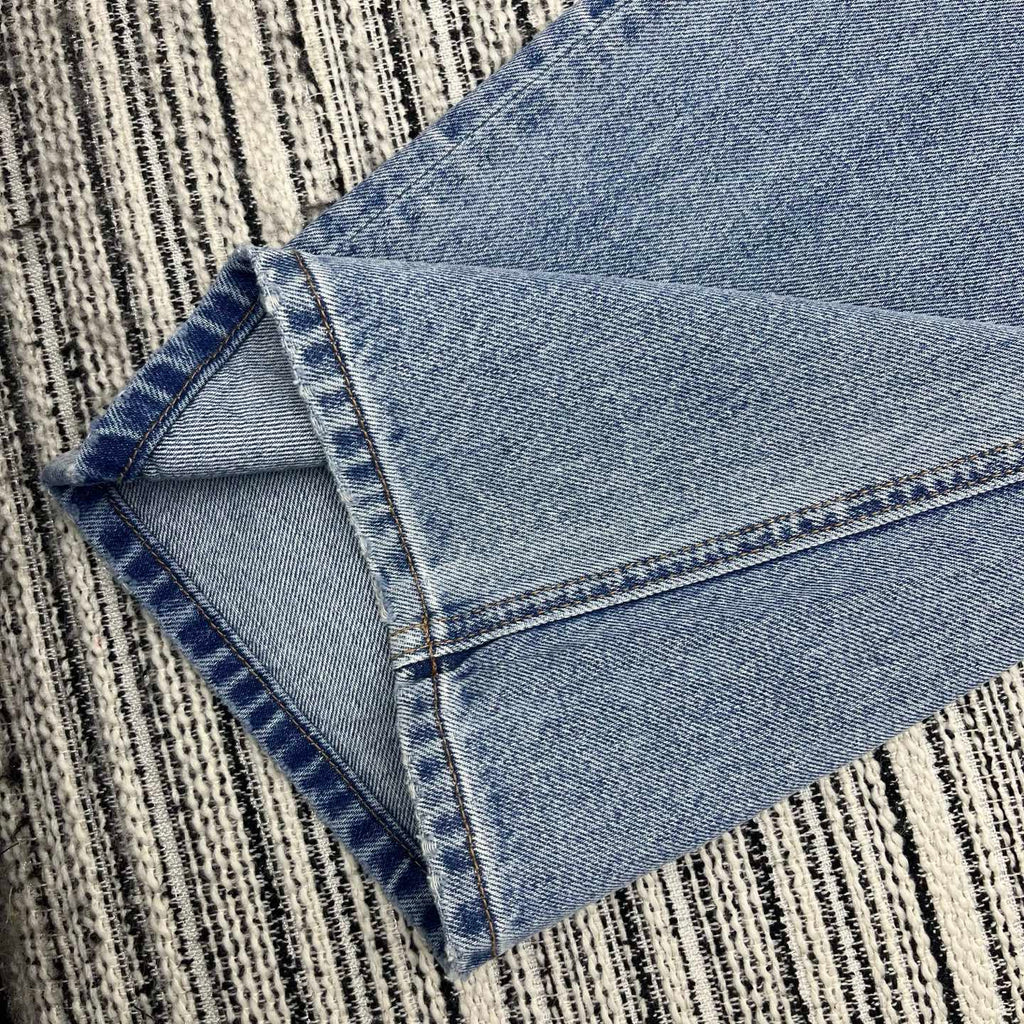 26NEW Faux Two-Piece Denim Mini Skirt and Wide-Leg Pants