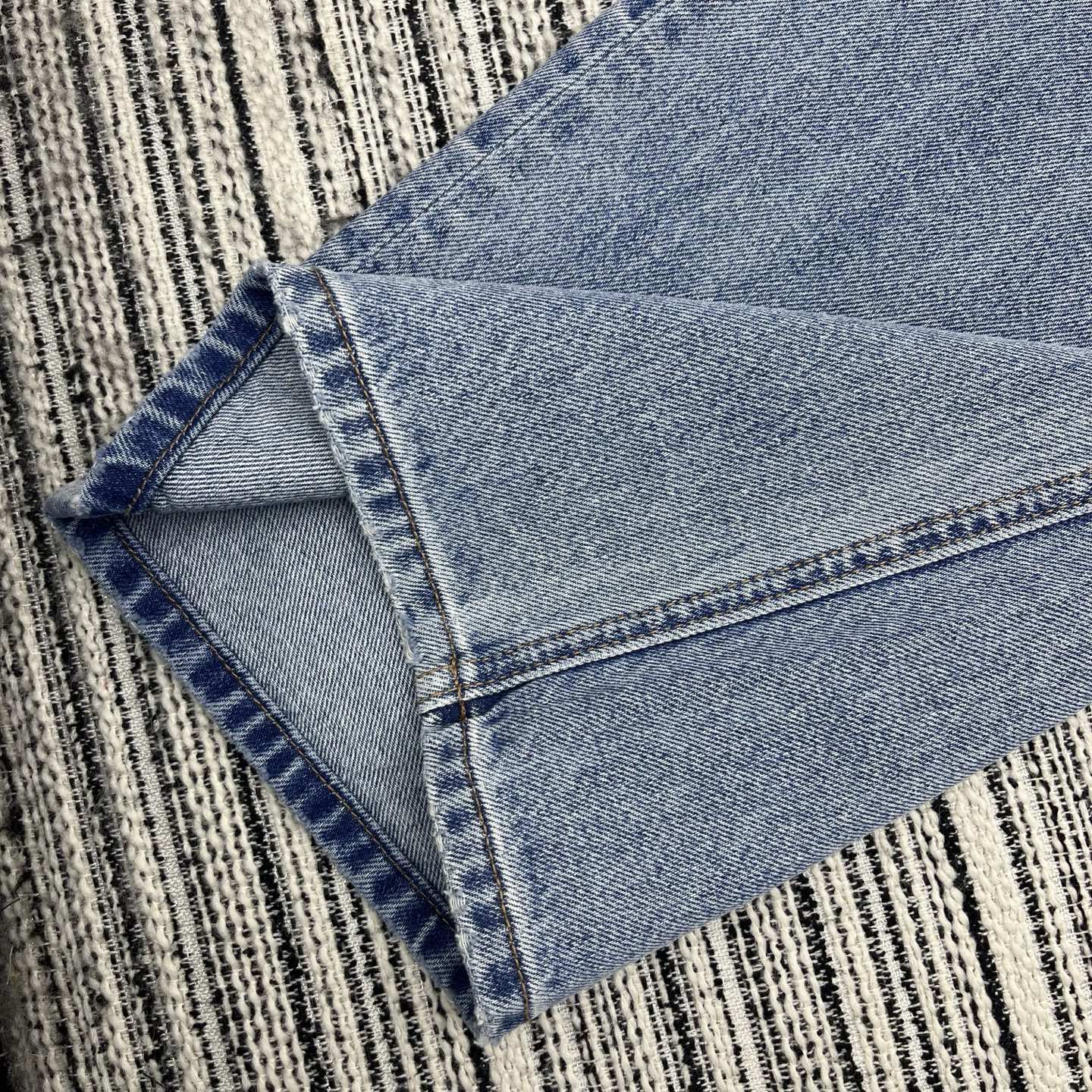 26NEW Faux Two-Piece Denim Mini Skirt and Wide-Leg Pants