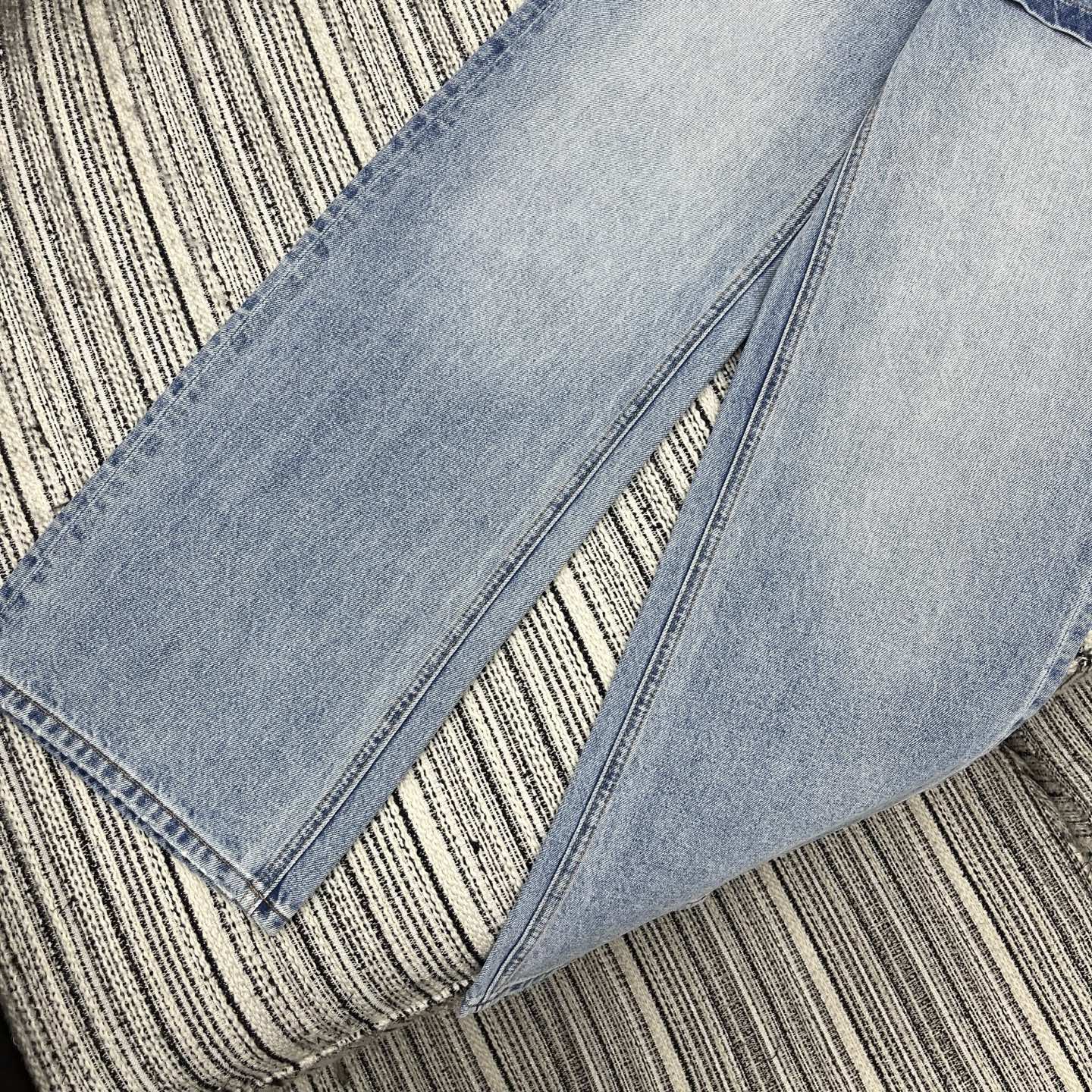 26NEW Faux Two-Piece Denim Mini Skirt and Wide-Leg Pants
