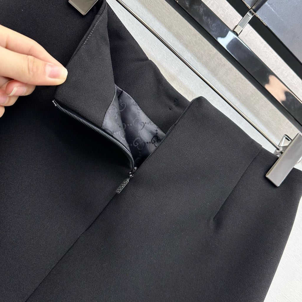 26NEW Collared Logo Short Jacket + High-Waisted Logo Button Skirt