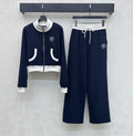 26NEW Stand Collar Jacket and Straight Leg Trousers Suit