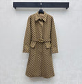 26NEW Jacquard Belt Trench Coat