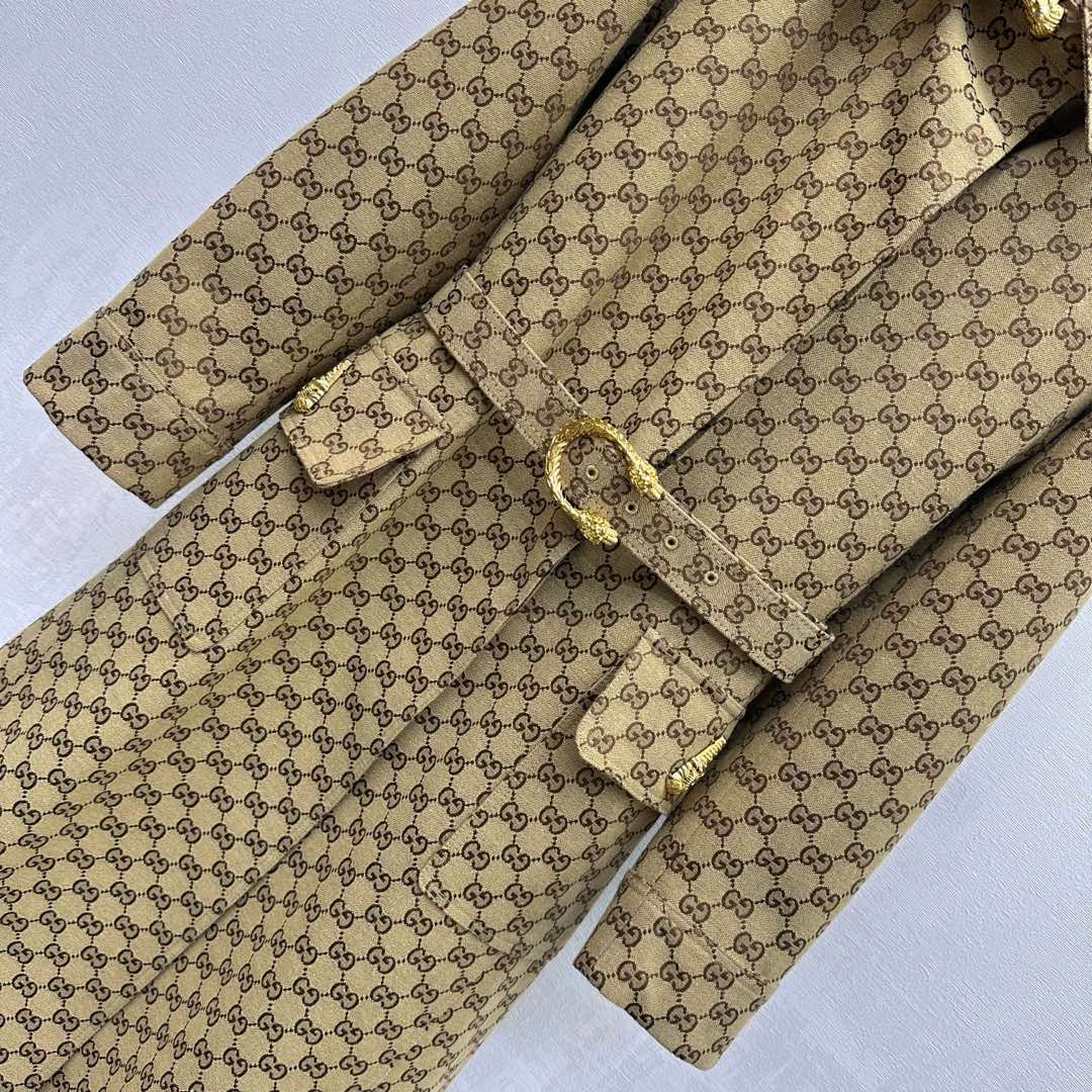 26NEW Jacquard Belt Trench Coat